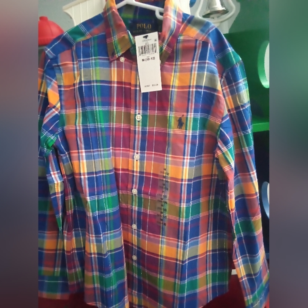 Polo by Ralph Lauren Colorful Plaid Casual Button Down Shirt